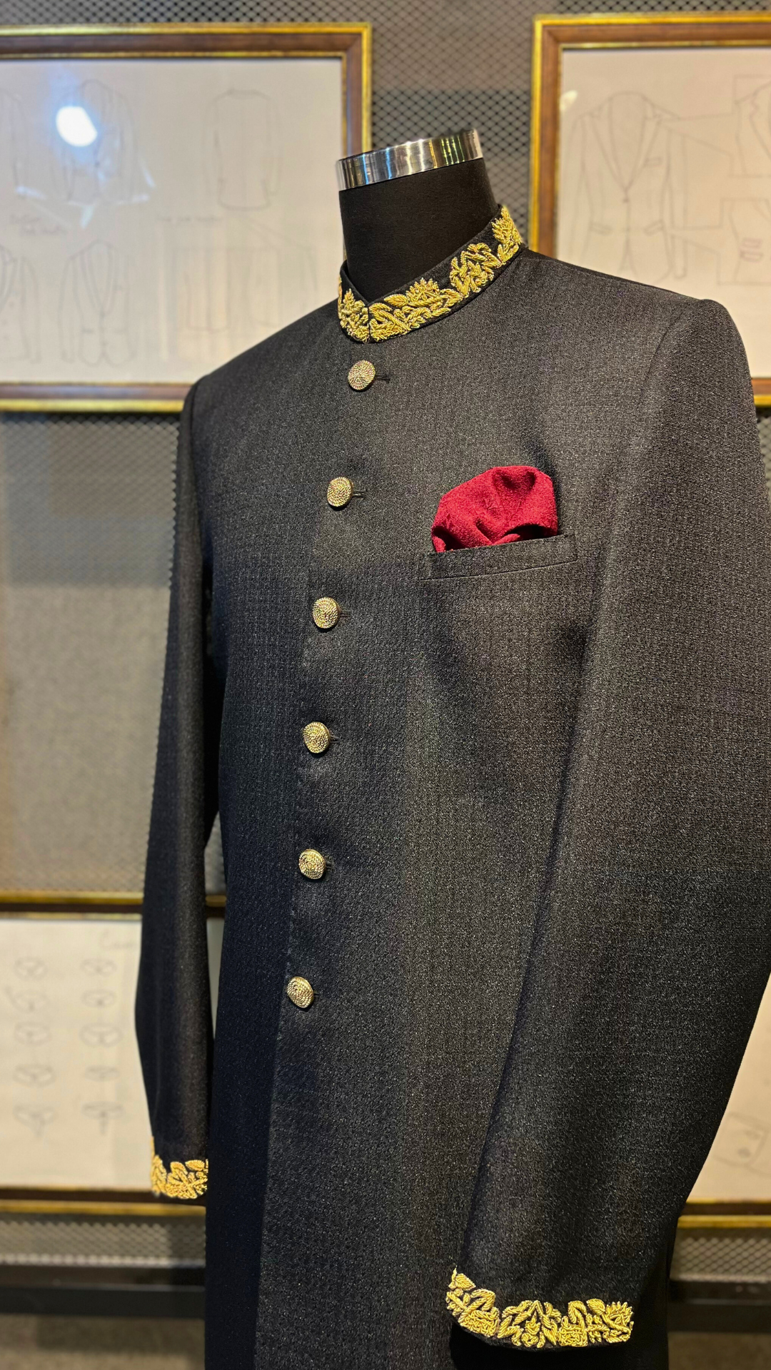Black Splendor Sherwani
