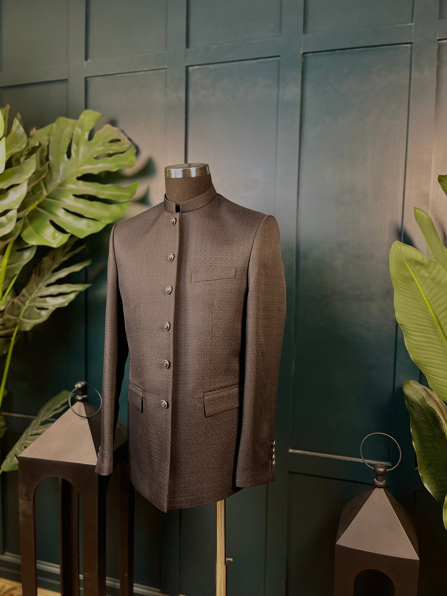 Night Baron - Textured Black Prince Coat