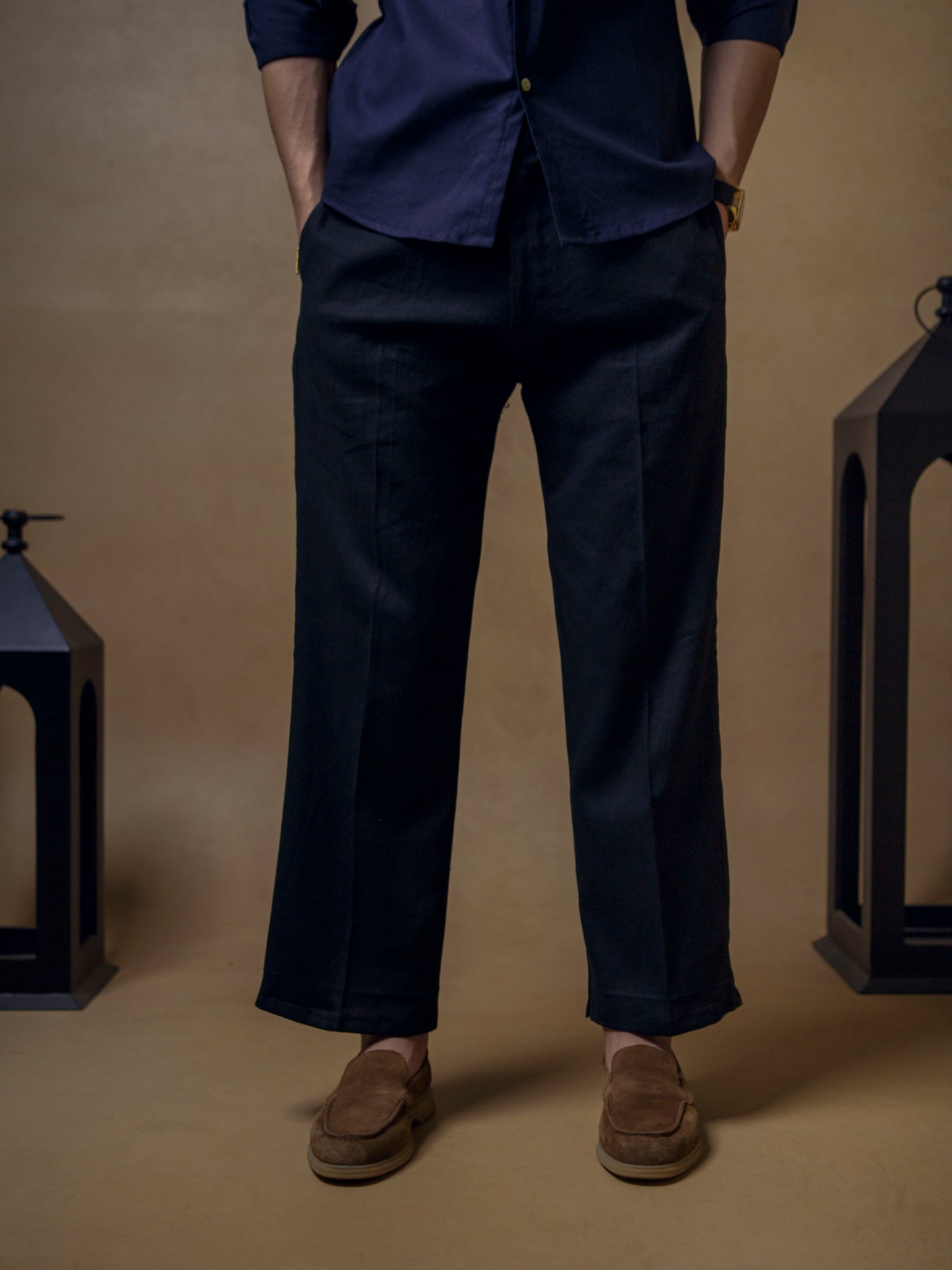 Dark Navy with Black