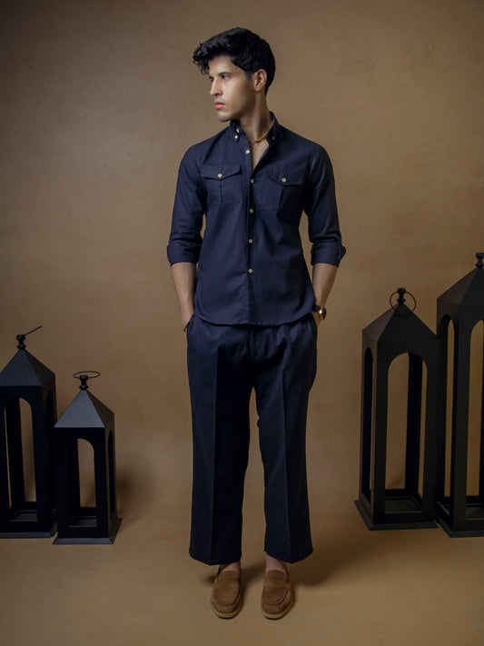 Dark Navy with Dark Navy