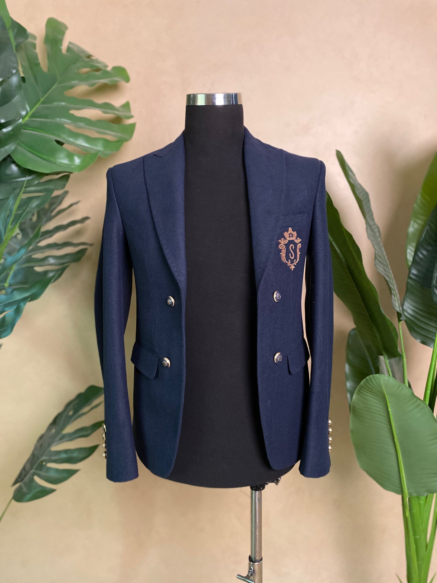 Navy Blue Open Blazer