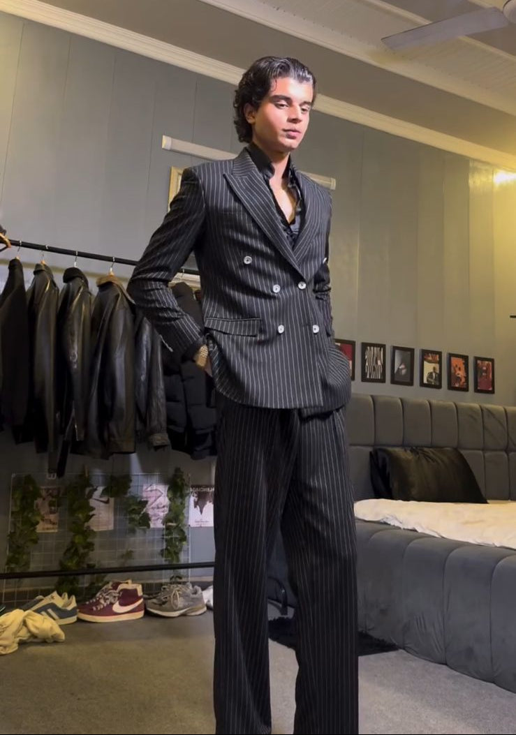 Nero Milano - Black Pinstripe Two-Piece Suit