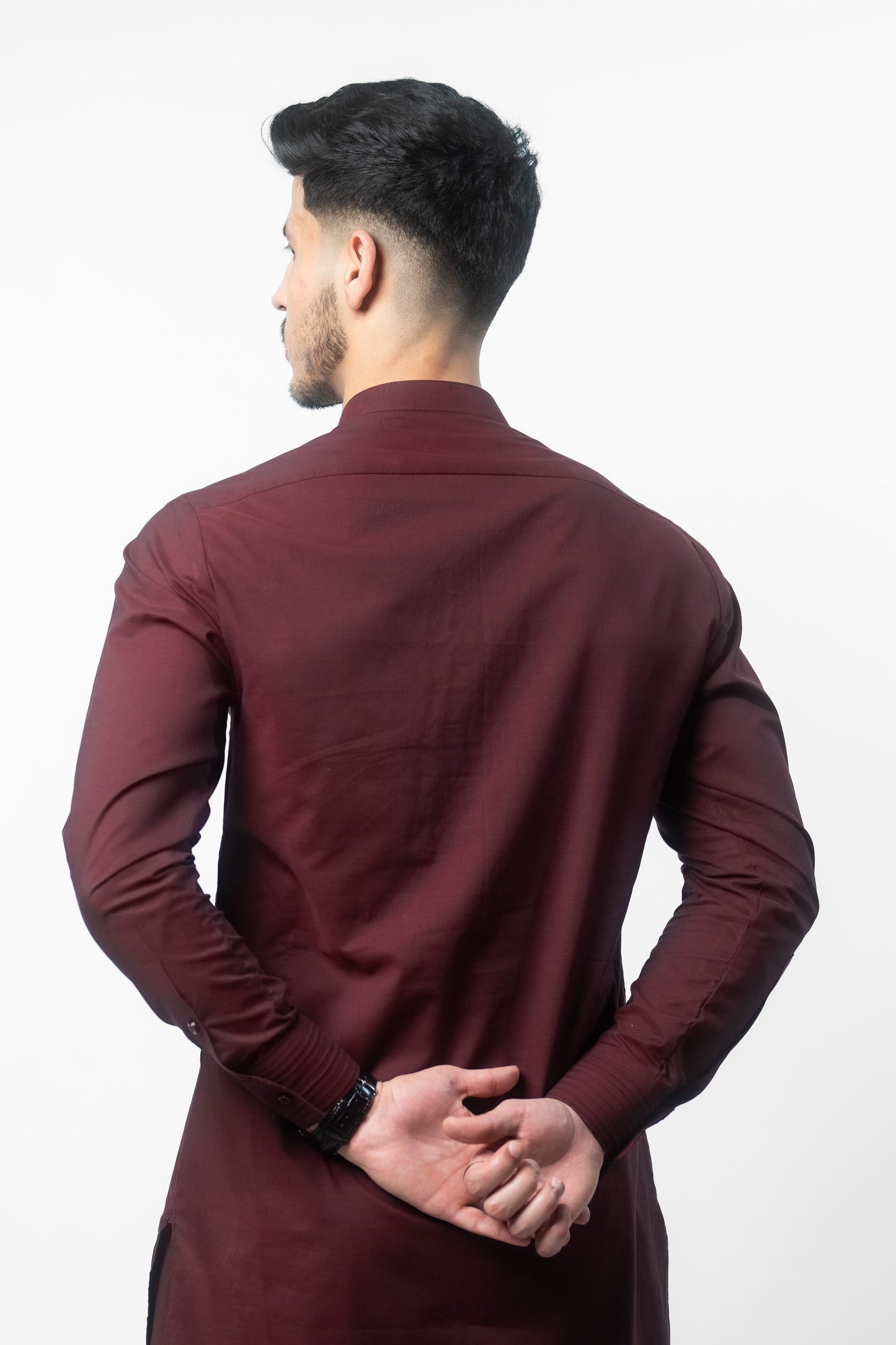 Maroon Kurta Trouser Set - Enigma Red