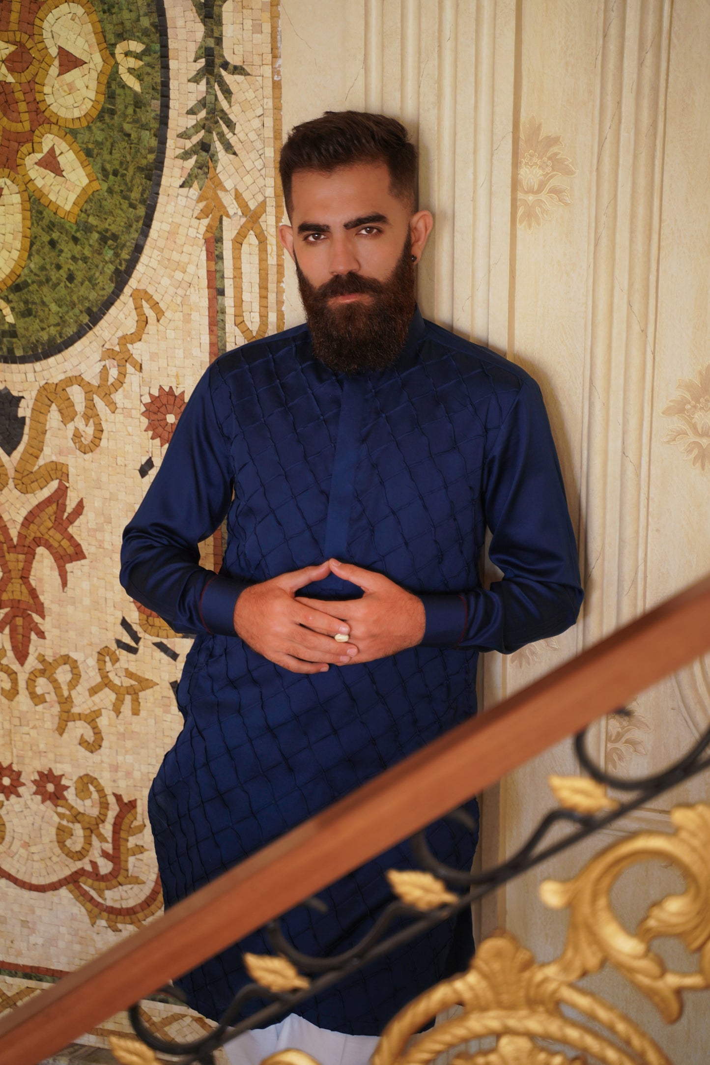 Navy Blue Kurta Trouser for Men, Monarchy Eid Special "Sapphire"