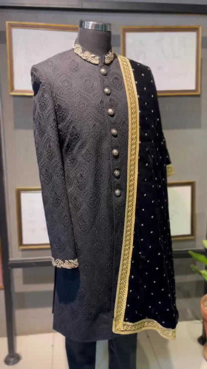 Midnight Enigma Sherwani