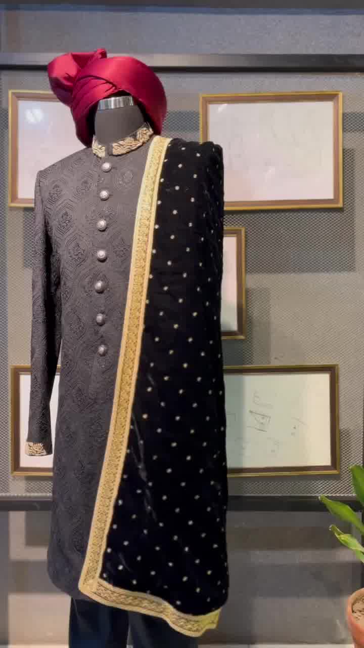 Midnight Enigma Sherwani