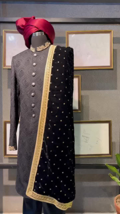 Midnight Enigma Sherwani