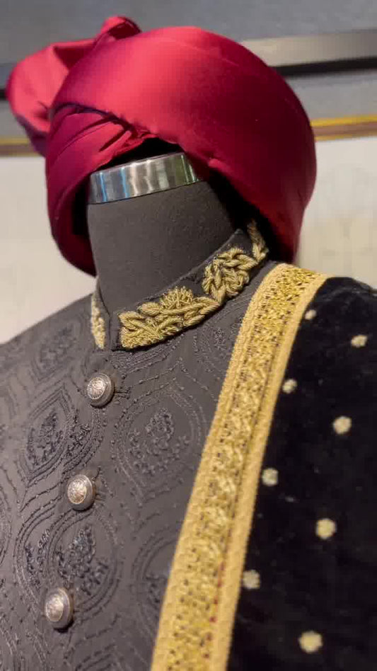 Midnight Enigma Sherwani