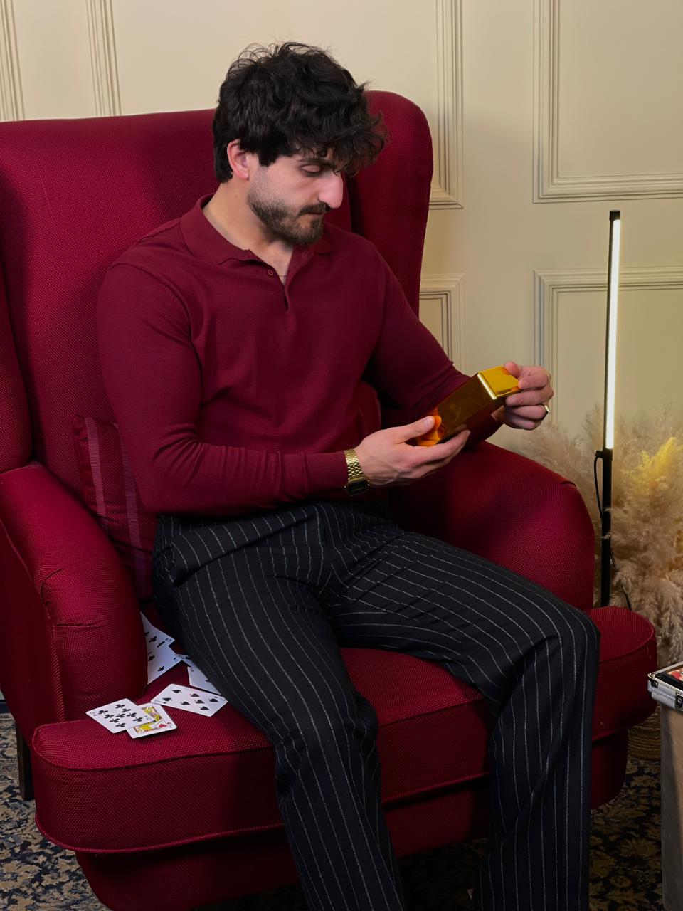 Black Pinstripes Pant