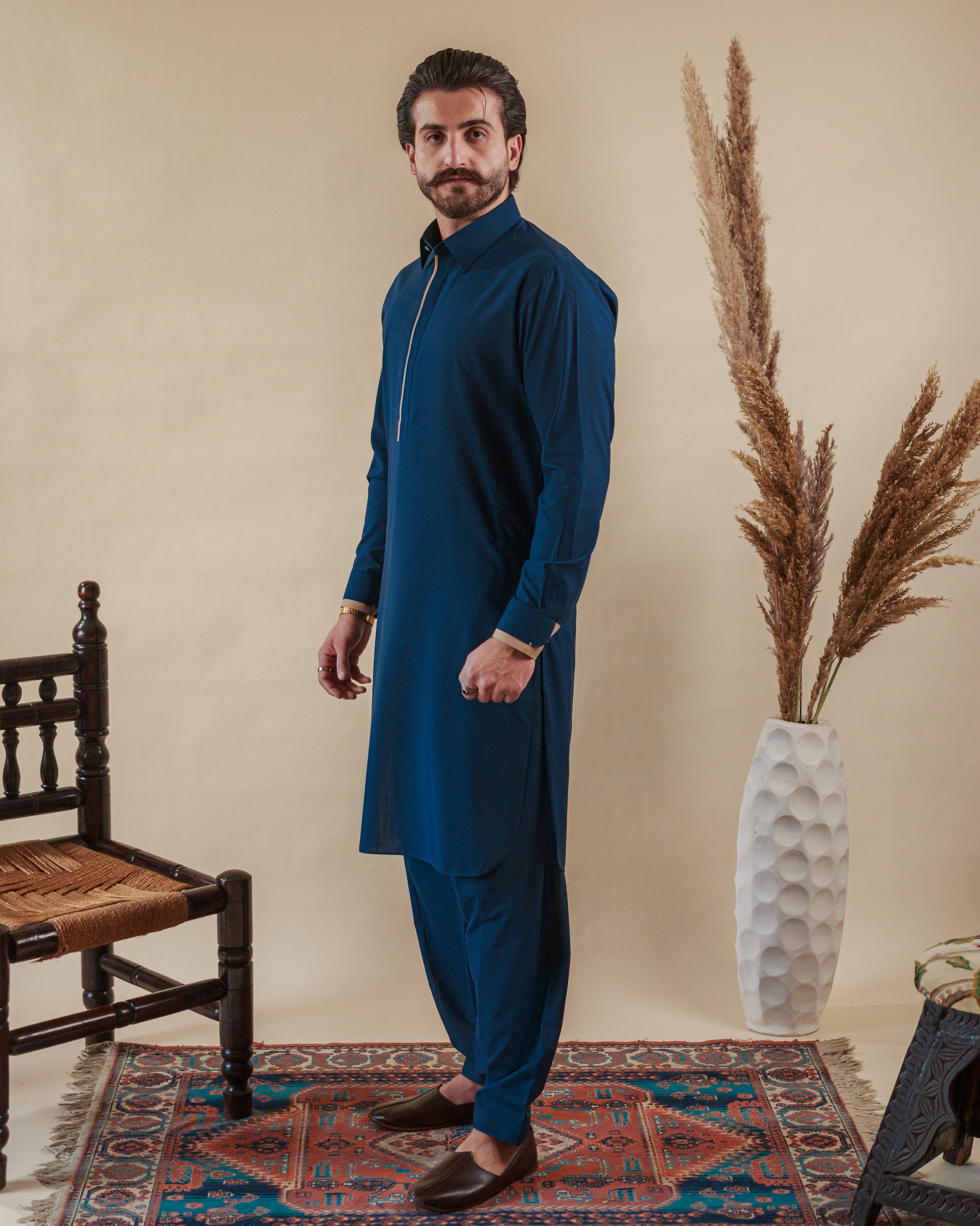 Men's Blue Shalwar Kameez