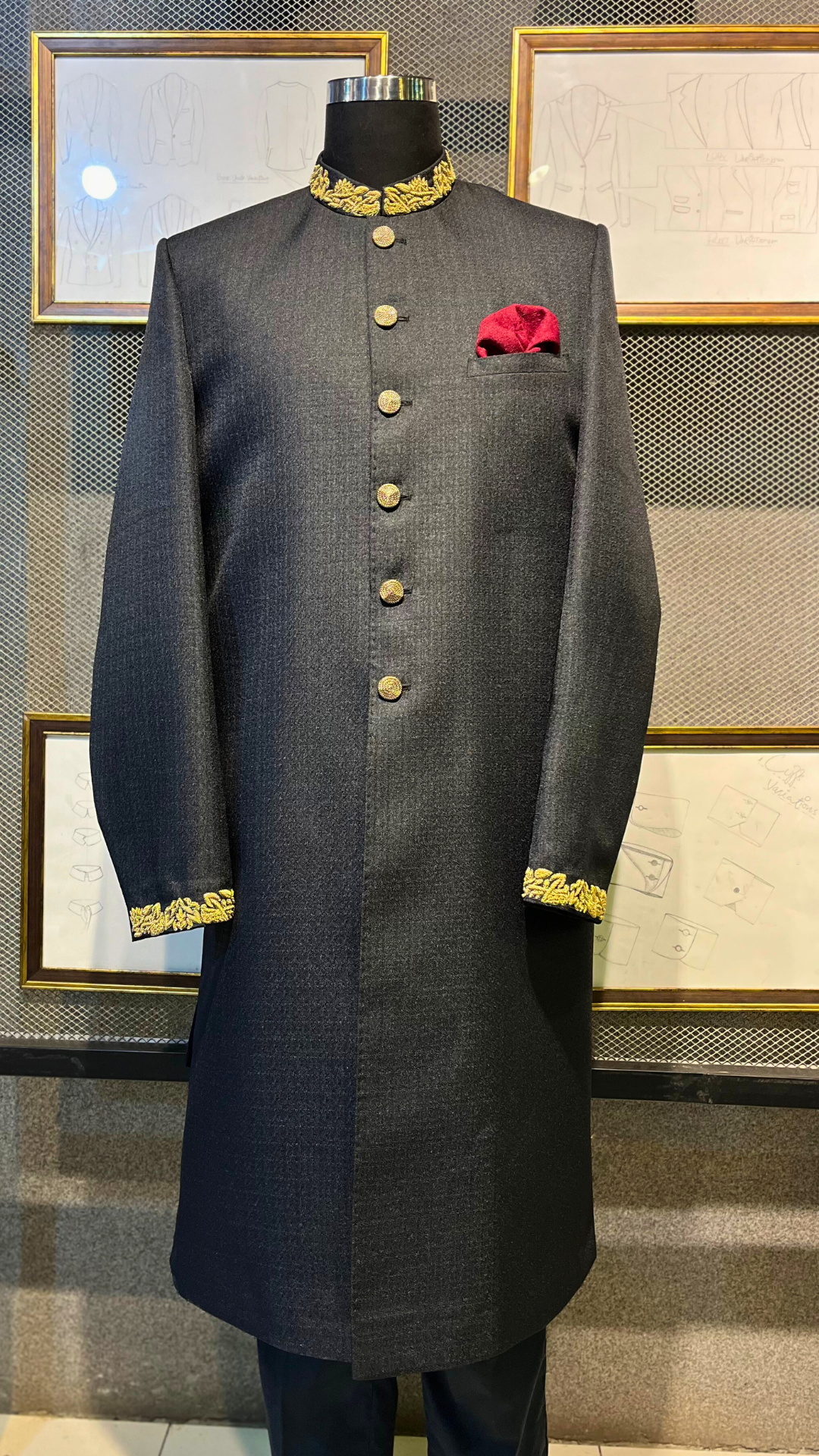 Black Splendor Sherwani