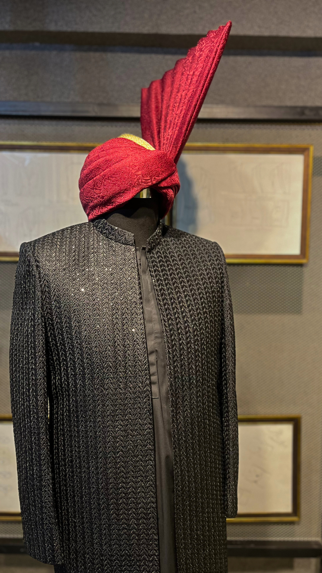 Black Spades Sherwani