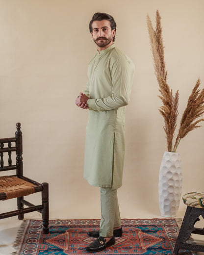 Light Green Kurta Trouser Set