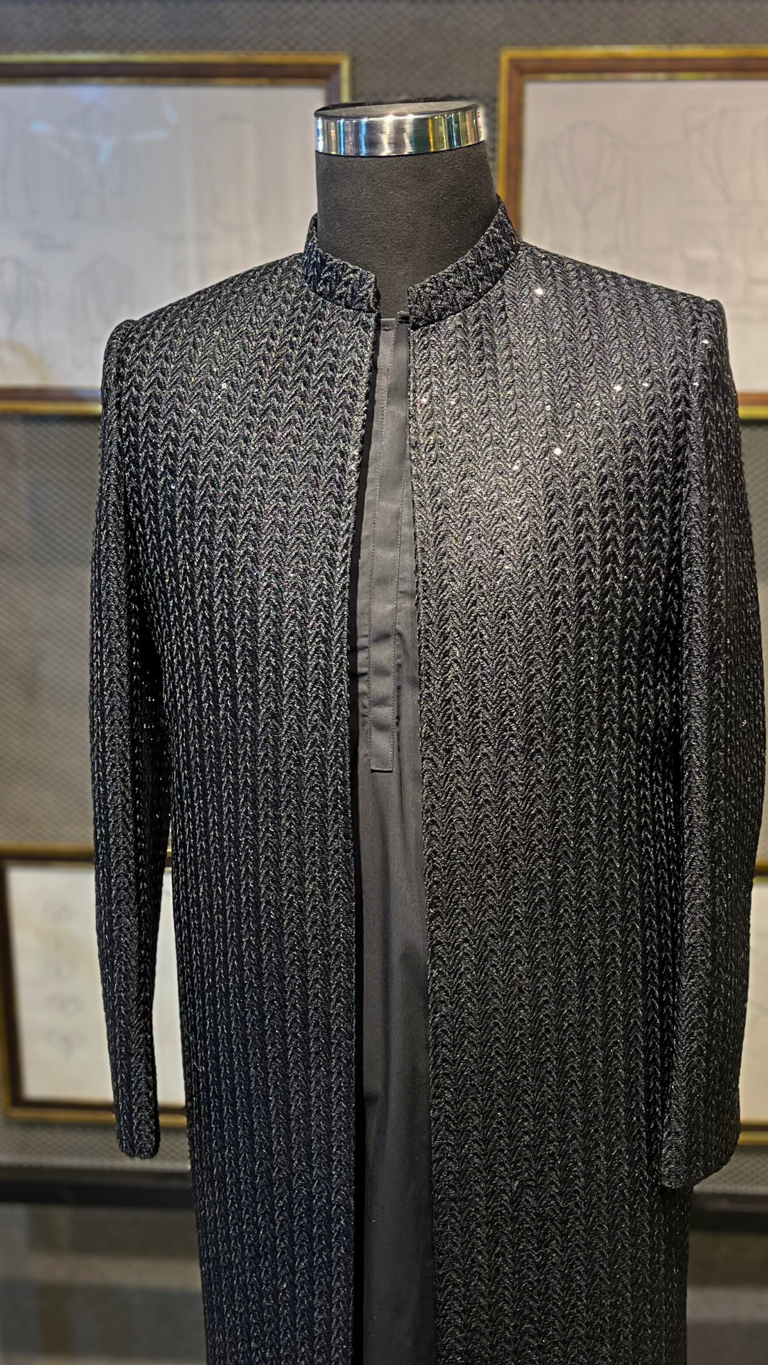 Black Spades Sherwani