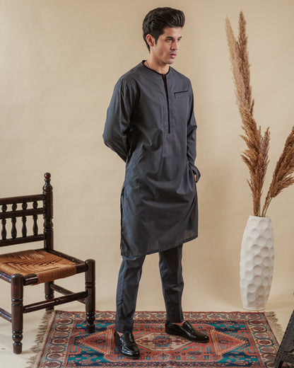 Men’s Gray Kurta Trouser