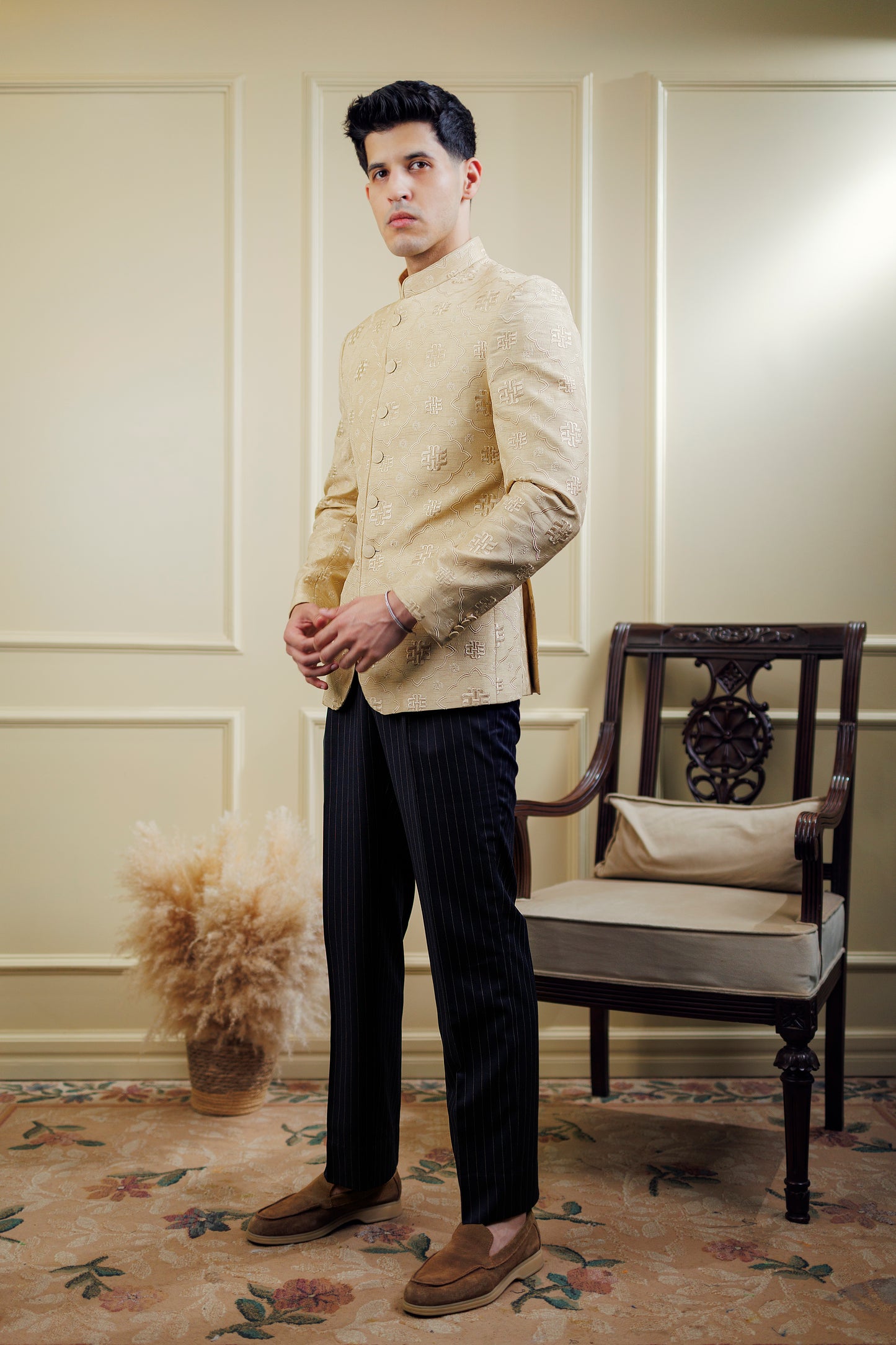 Beige Stone with Pin Stripes