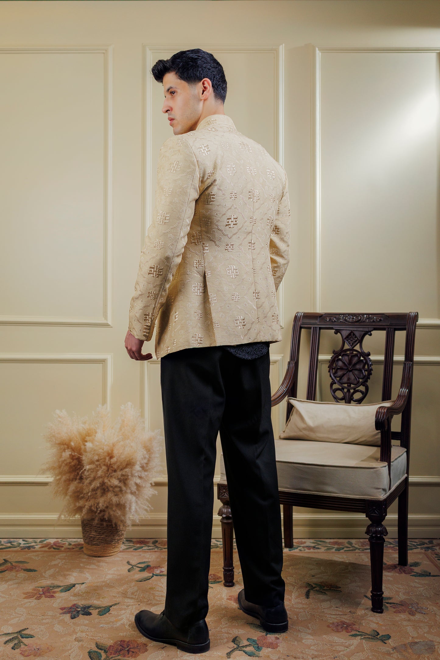 Beige Stone with Straight Pants