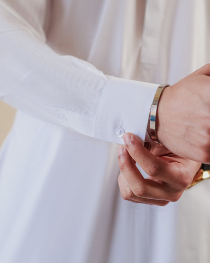 white men's kurta cuff