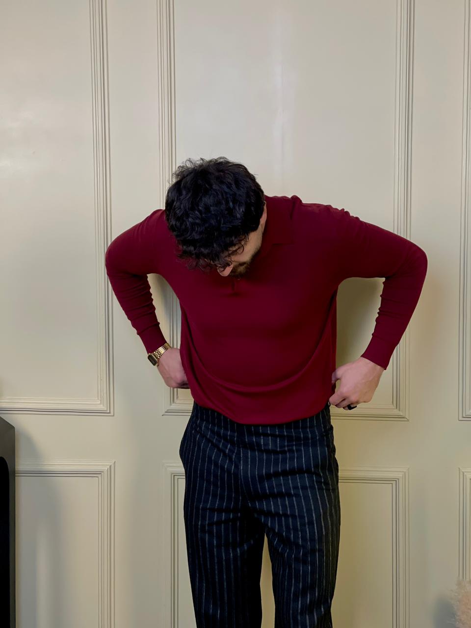 Black Pinstripes Pant