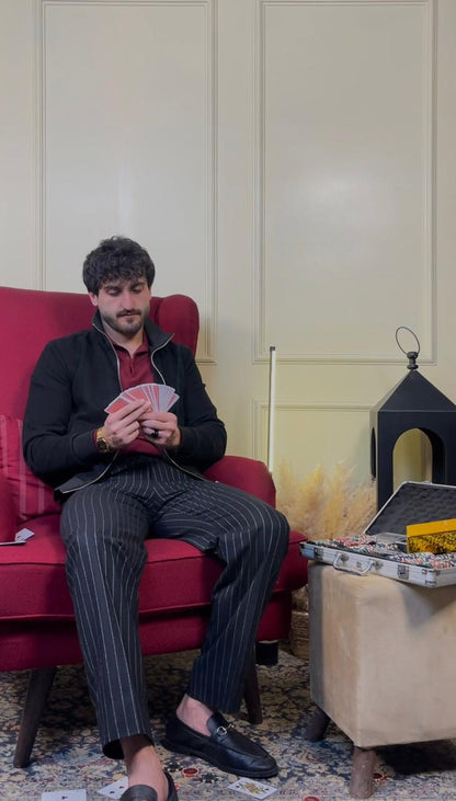 Grey Pinstripes Woolen Pant