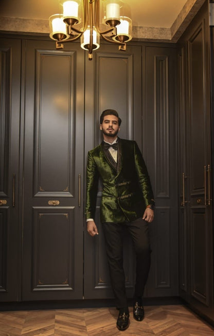 Emerald Velvet Double Breasted Tux