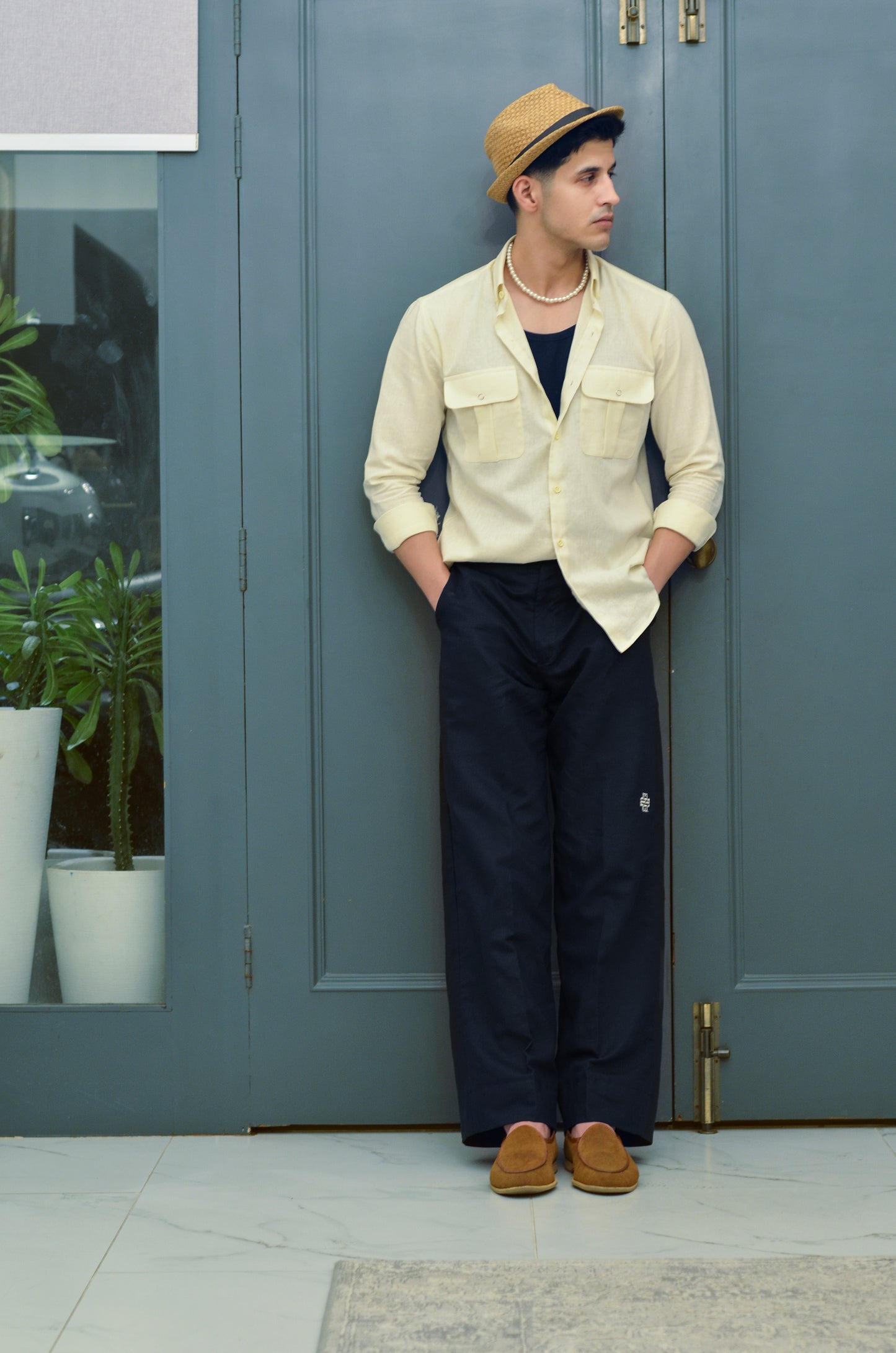 Two-Piece Men's contrasting Coord Set