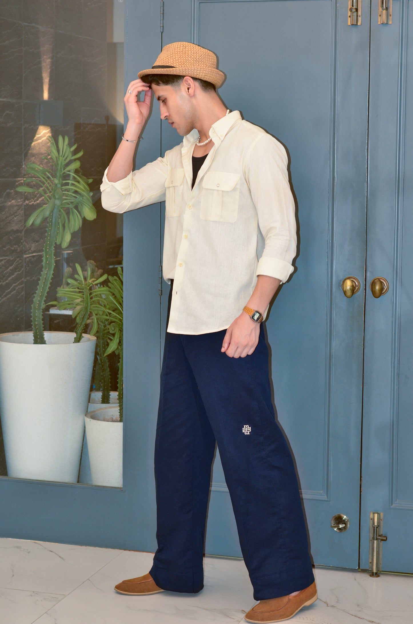 Two-Piece Men's contrasting Coord Set