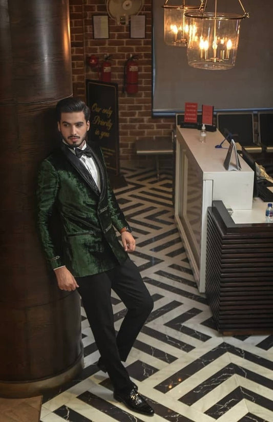 Emerald Velvet Double Breasted Tux