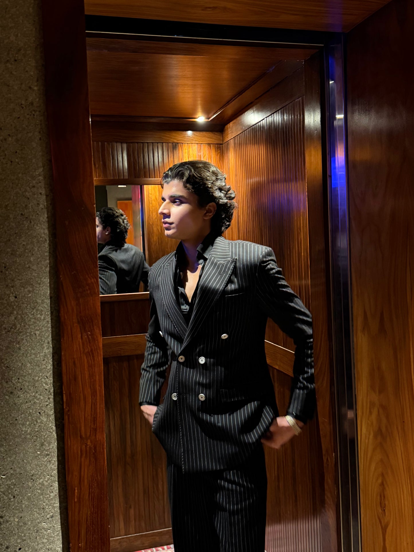 Nero Milano - Black Pinstripe Two-Piece Suit