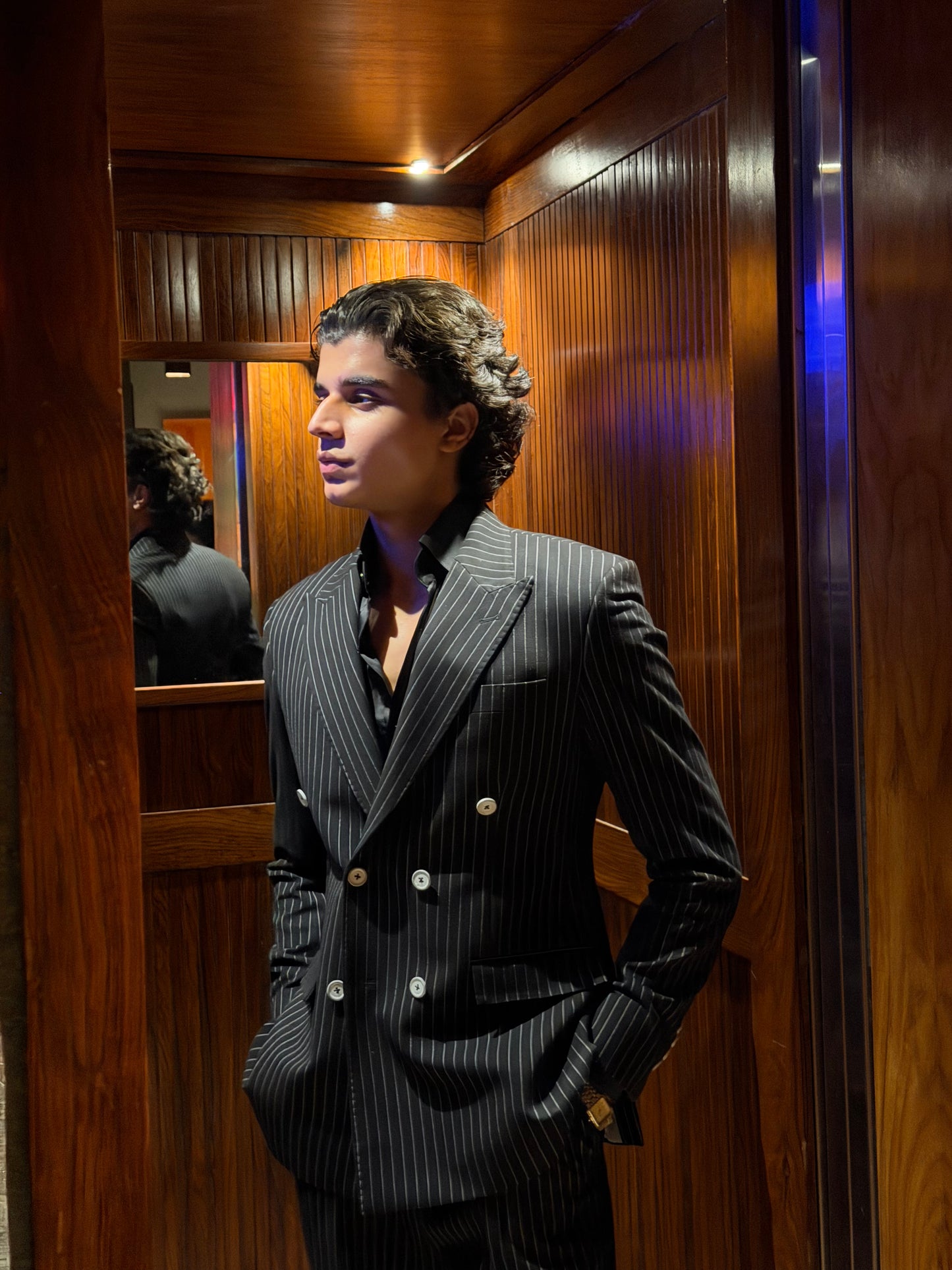 Nero Milano - Black Pinstripe Two-Piece Suit