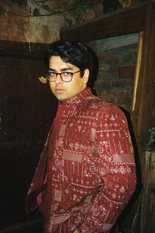 Embroidered Prince Coat Set