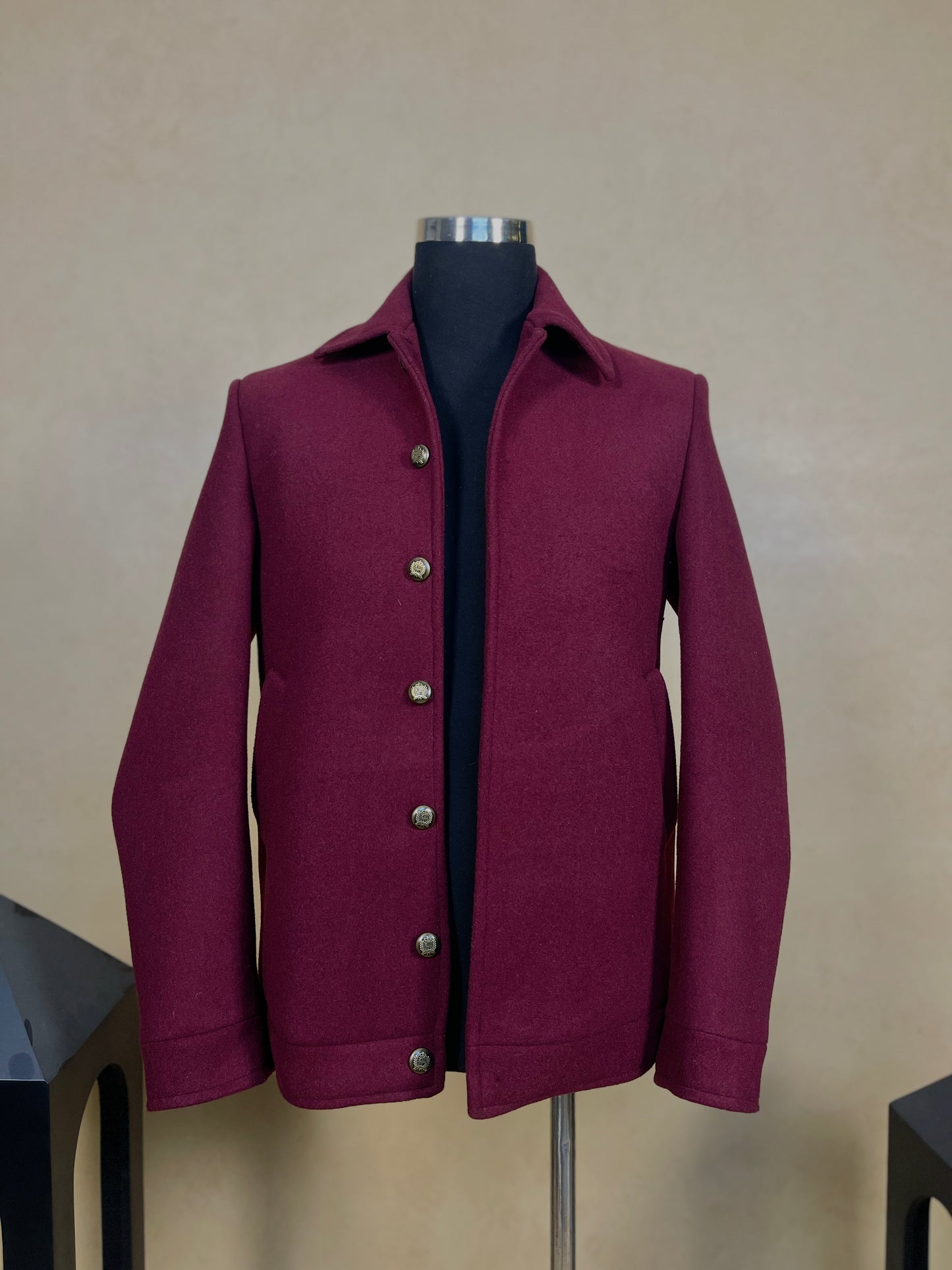 Blizzard - Red Wine Wool Jacket