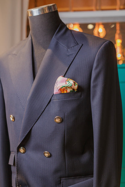 Blue Herringbone