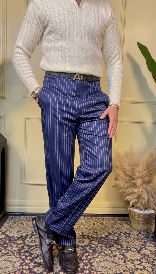 Blue Pinstripes Pant