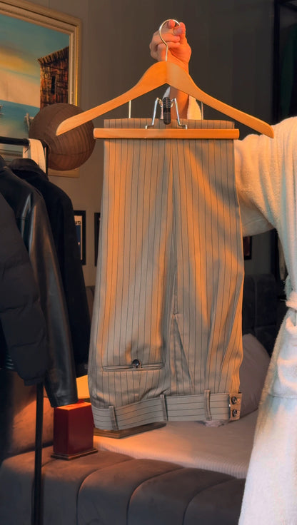 Bruno Milano - Brown Pinstripe Two-Piece Suit