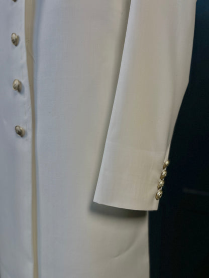 Sovereign Cut - Plain Off-white Sherwani