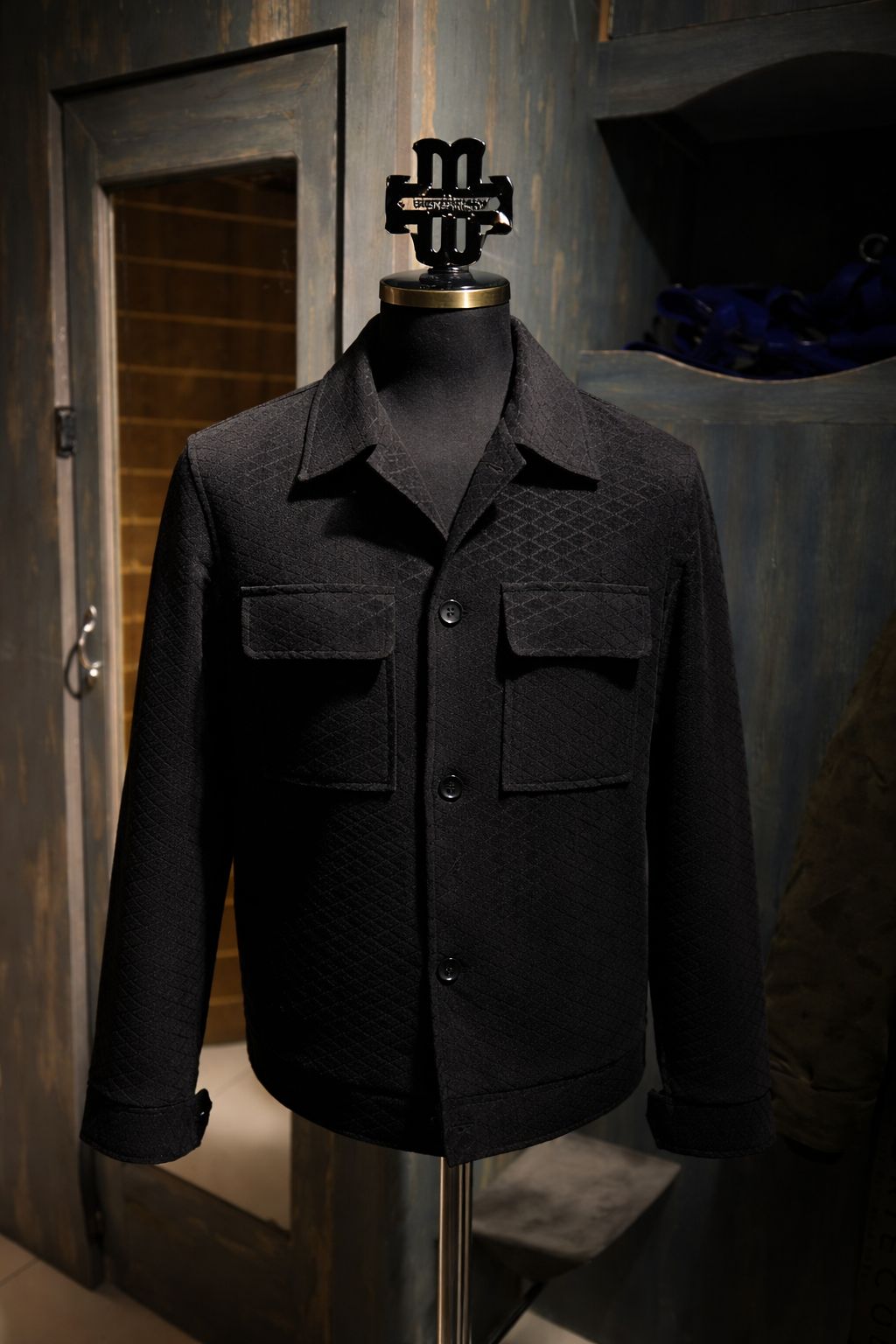 After Dark - Black Textured Suede Jacket Set