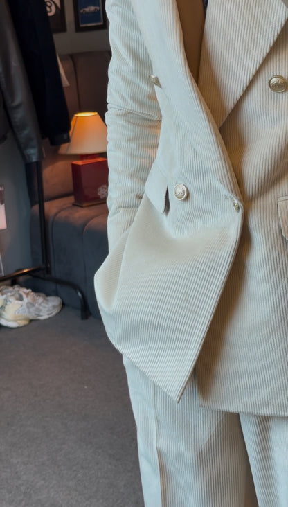 Elysian - Cream Corduroy Two-Piece Suit