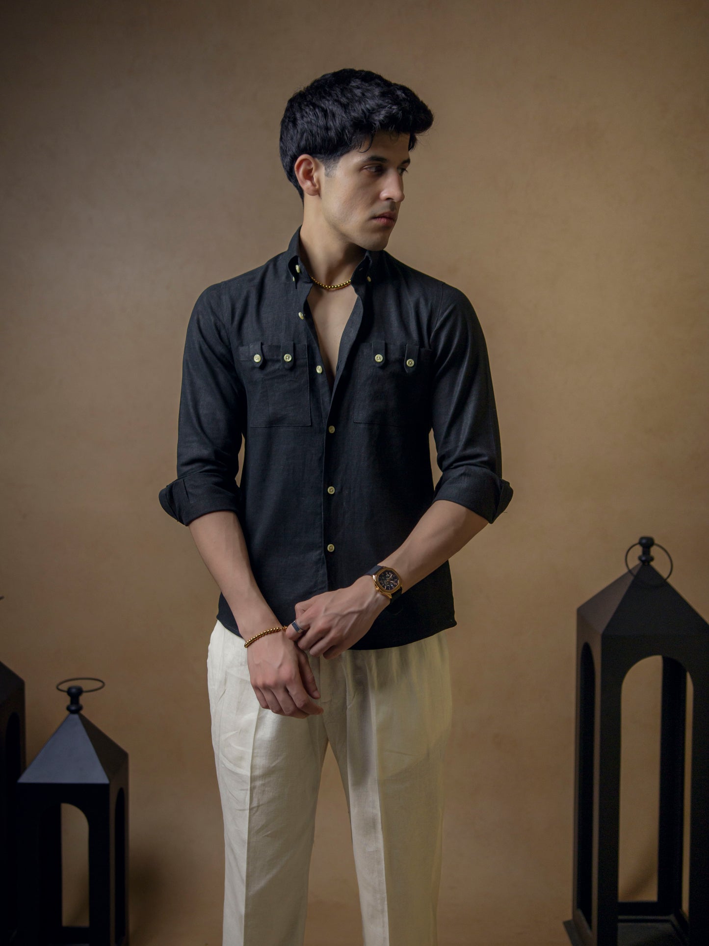 Black with Ivory