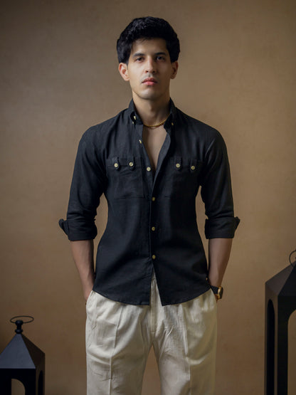 Black with Ivory