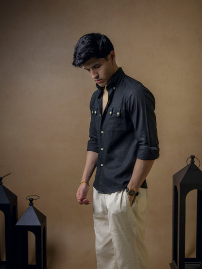 Black with Ivory