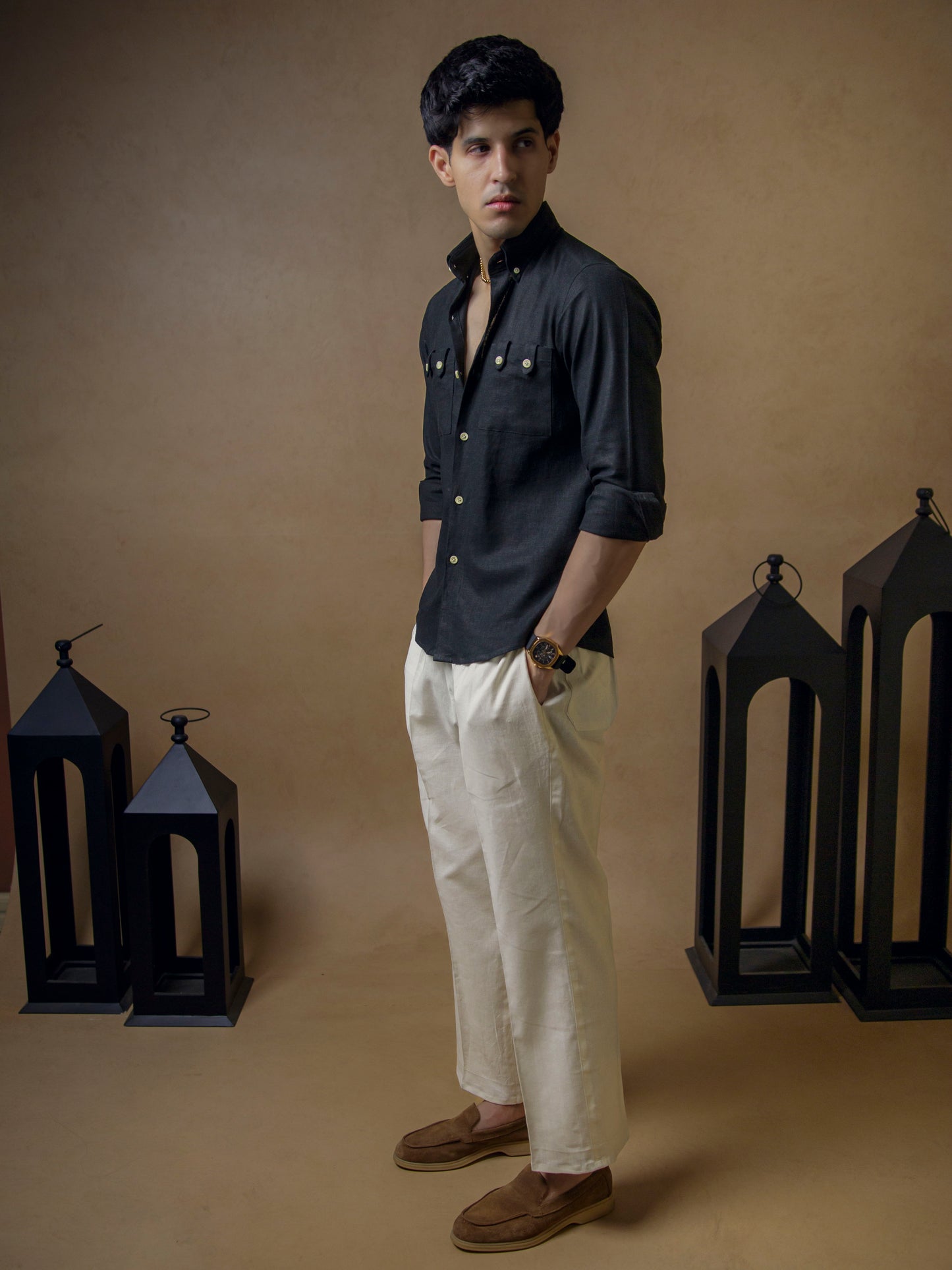 Black with Ivory