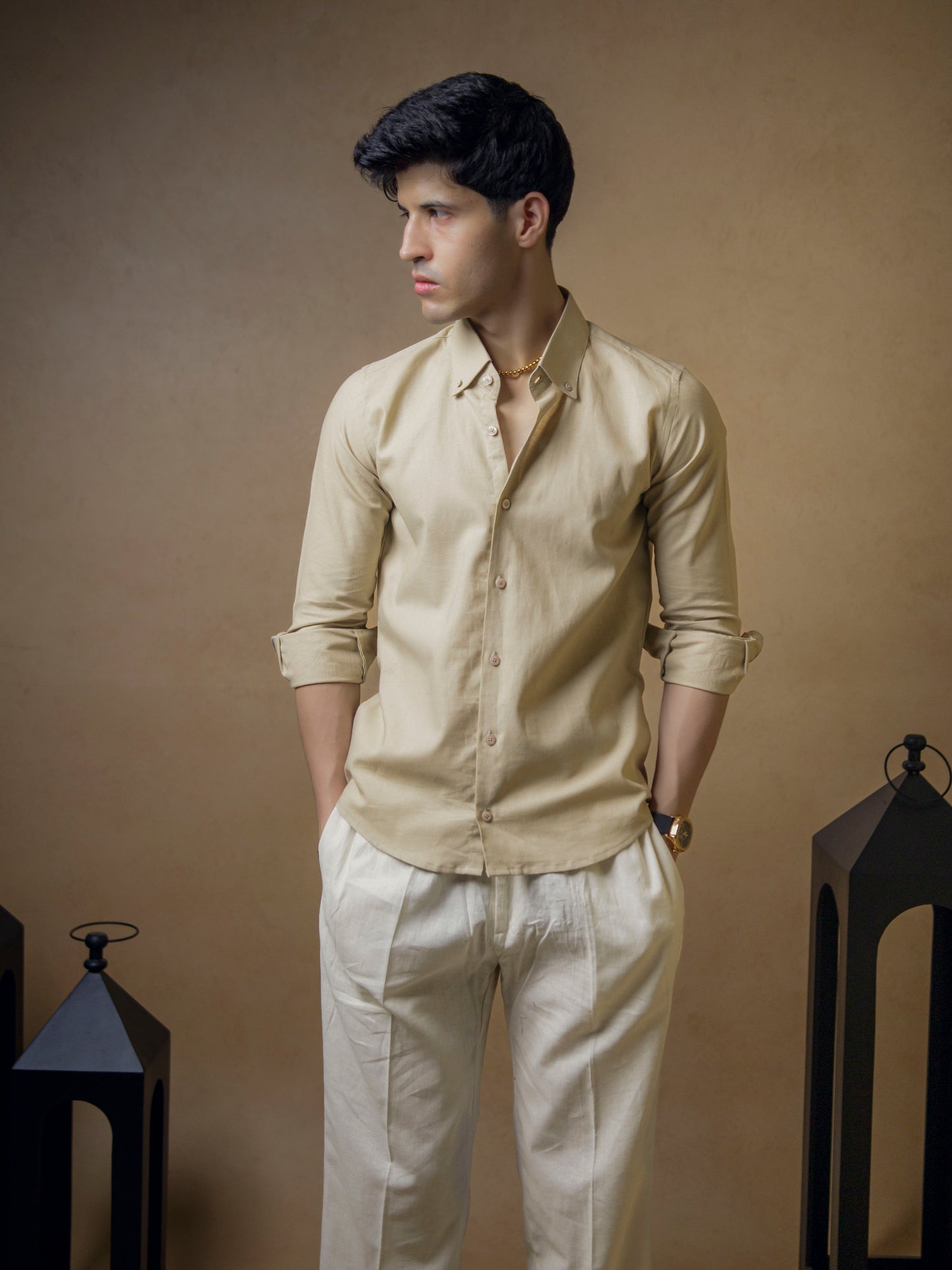 Beige with Ivory