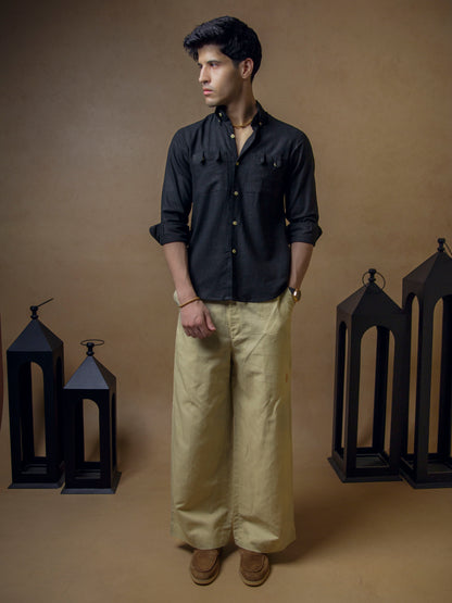 Black with Beige
