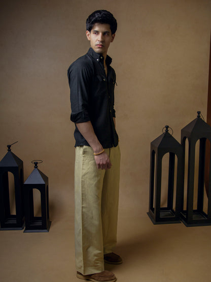 Black with Beige