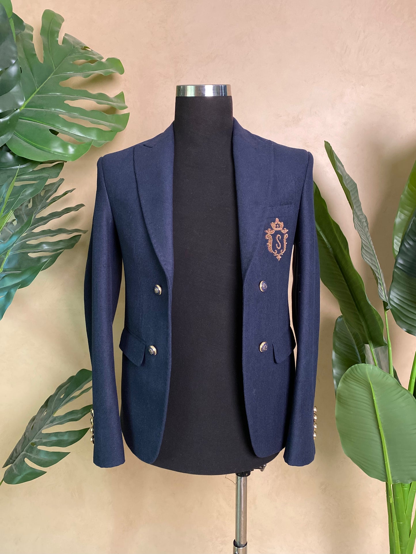 Navy Blue Open Blazer