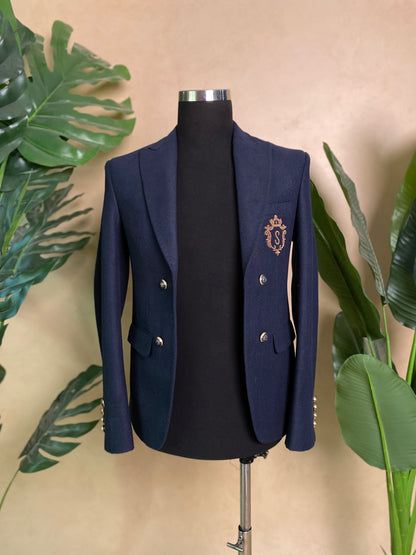 Navy Blue Open Blazer