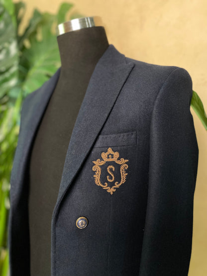 Navy Blue Open Blazer