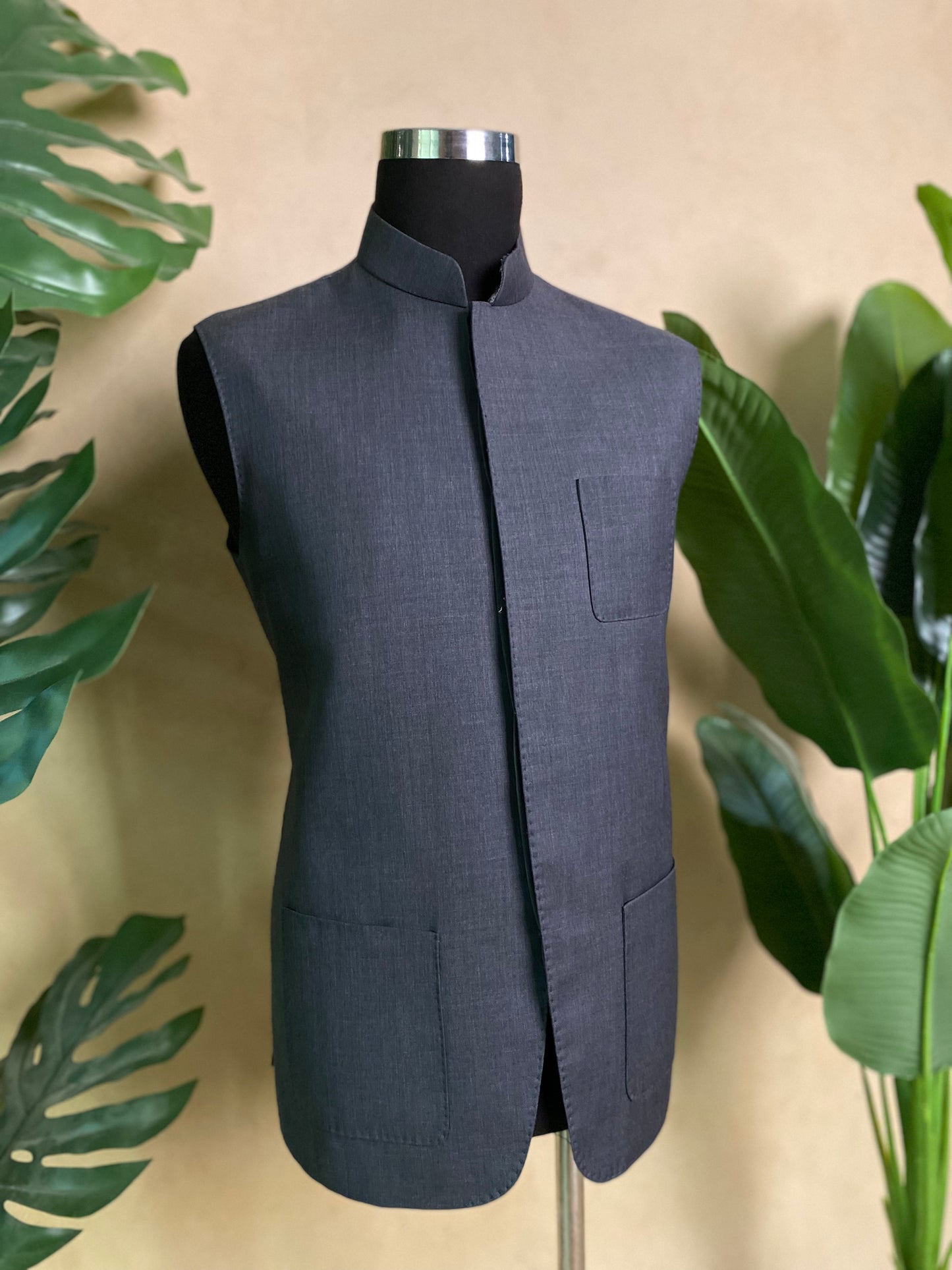 Plain Black Waistcoat