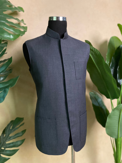 Plain Black Waistcoat